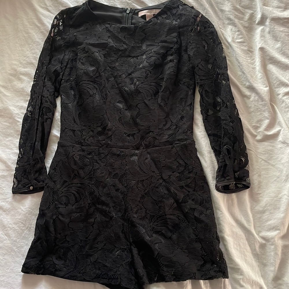 Black lace romper